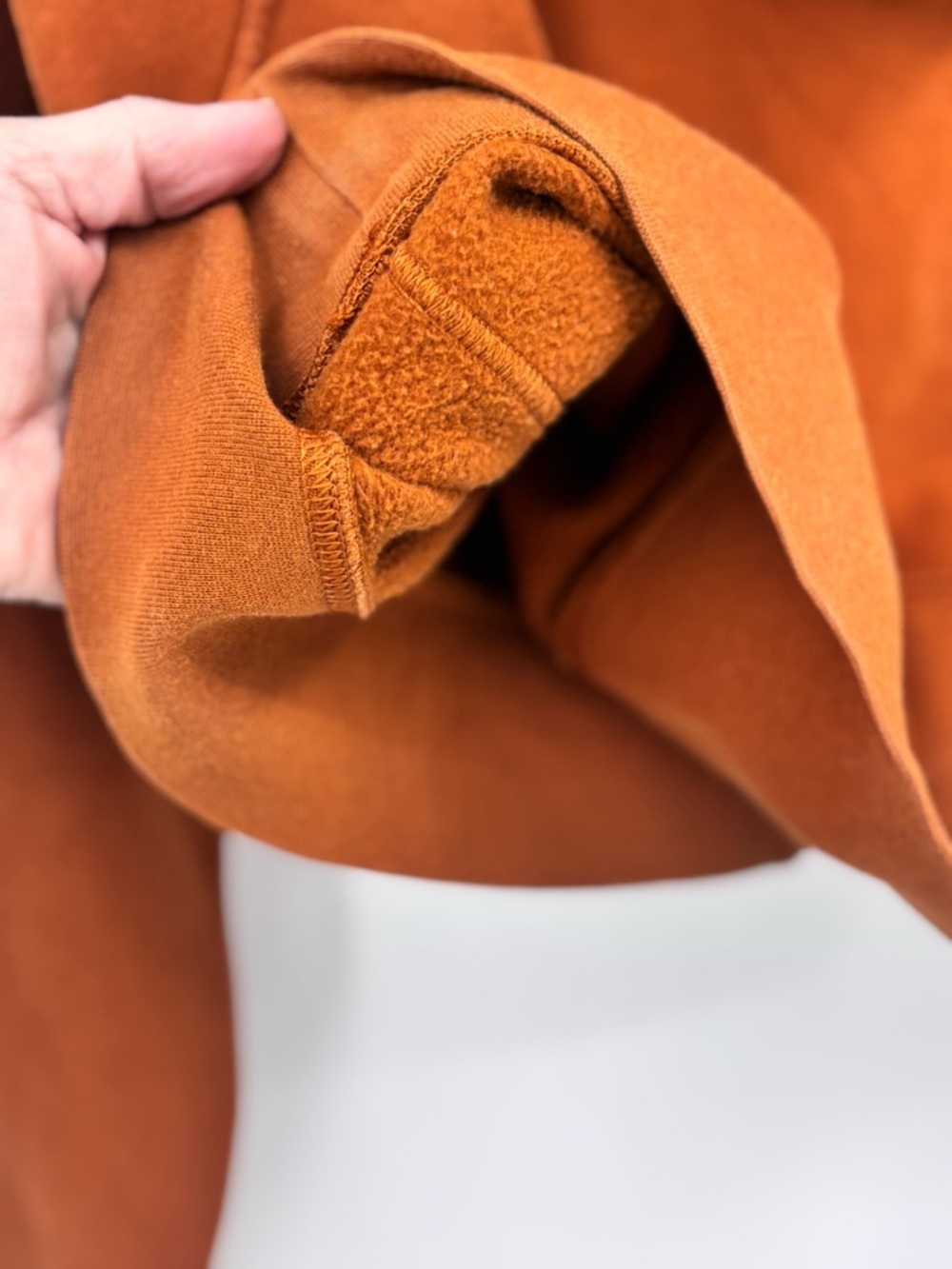 lululemon athletica Cropped All Yours Hoodie Rustic Clay brown stretch Sz 10 - Picture 4 of 7